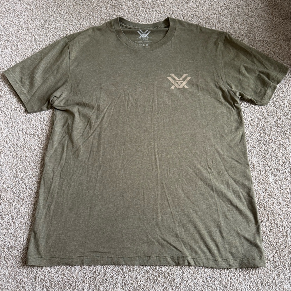 Vortex Optics Logo Green T-Shirt Tee Men’s Size Large